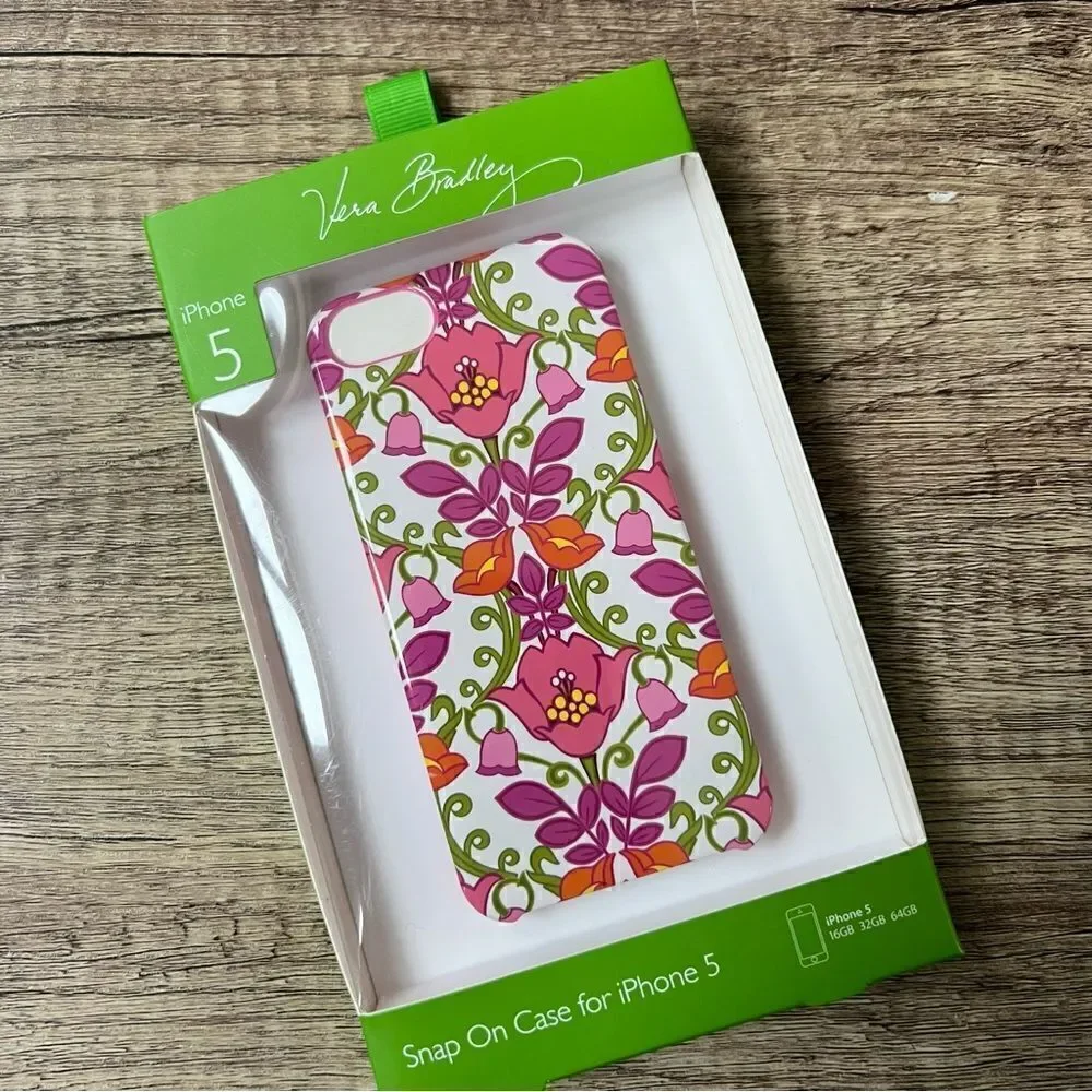 NWT Vera Bradley iPhone 5 Snap On Case Lilli Bell Floral Paisley New in Box